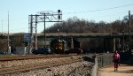 L20505, just a lite unit right now, waits at Washington St. for the gates to go down.